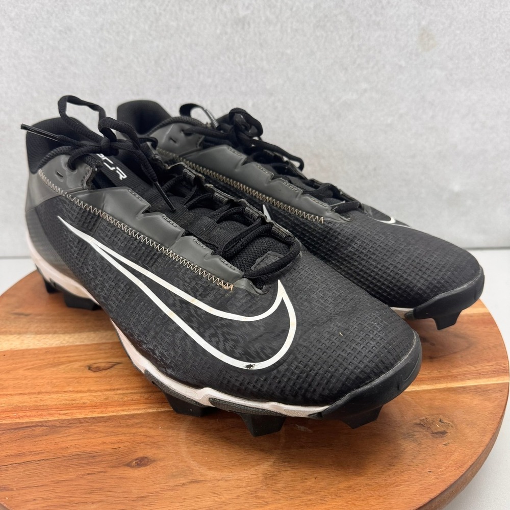 Nike Vapor Edge Speed 360 Football Cleats Black White Low Top‎ Mens Size 13